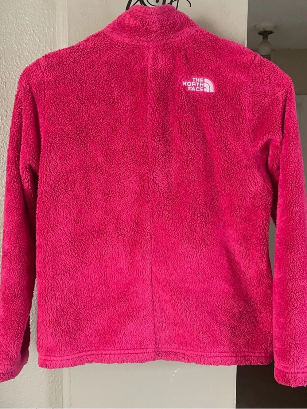The North Face Hot Pink Plush Full-Zip Sweater